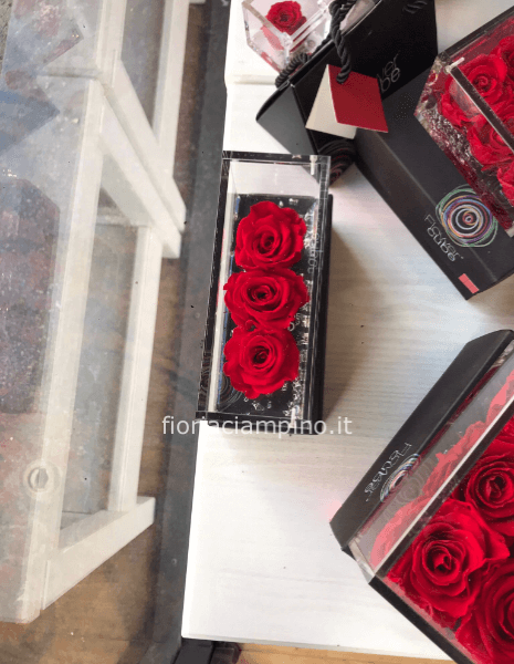 Flowercube 3 rose 15*6*6